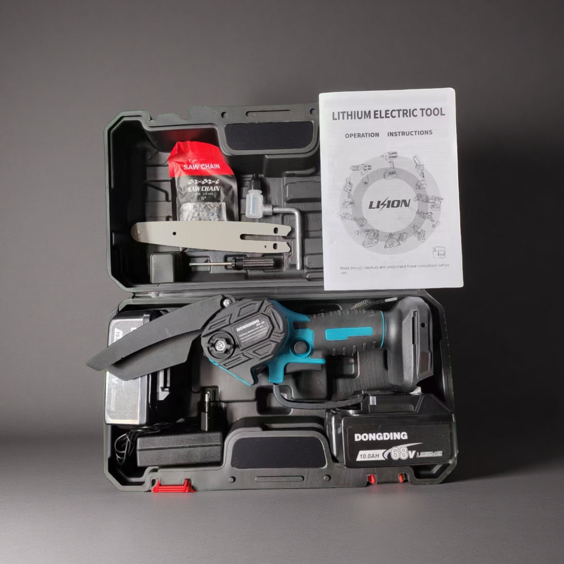 Aku ručna testera + dve baterije 68v 10.0 Ah