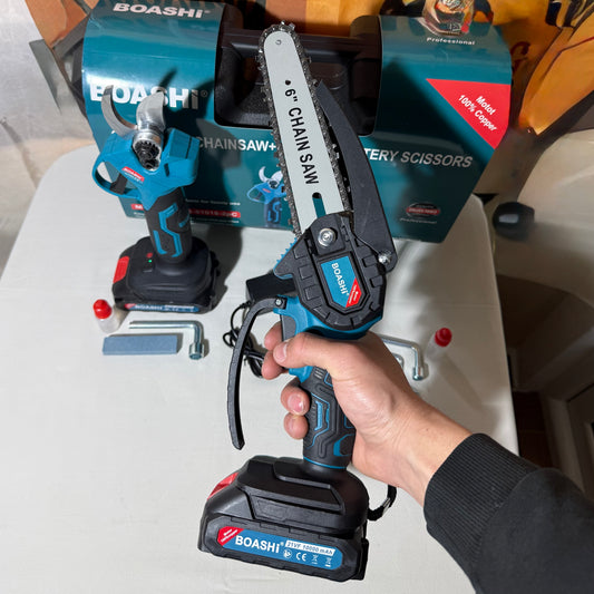 Aku makaze + Aku šega sa dvije baterije od 36 V (10.0Ah)