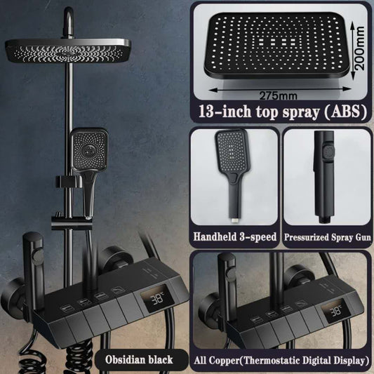 Pametni digitalni sistem za tuširanje sa led displejom i 4 različita moda tuširanja