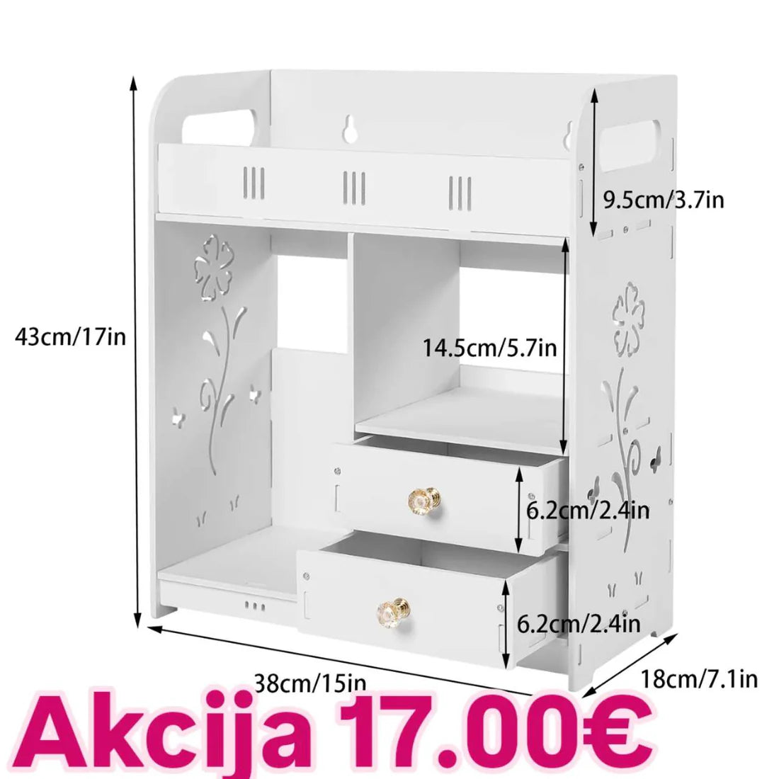ormarić za kupatilo i sto